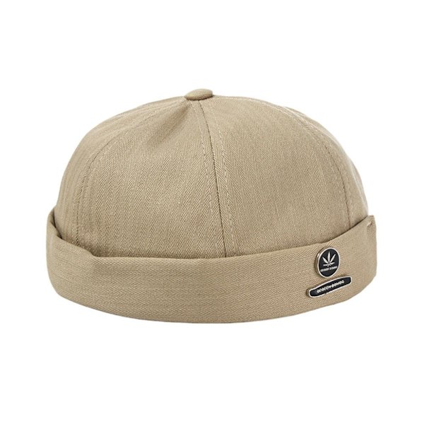 Unisex Justerbar Skallehatt Keps Casual Docker Sjöman Kantlös grey one-size