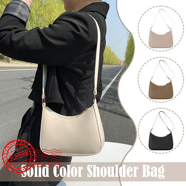 Sommar Ny Stil Väska Dam Mode Messenger Väska Enkel Väska Nisch Färg Dumpling Armhåla E9h8 Khaki onesize