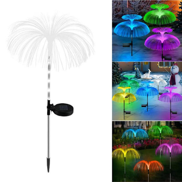 1/4 st Solar Power Trädgårdslampor LED 7Colour Change Jellyfish St B one size 2pcs