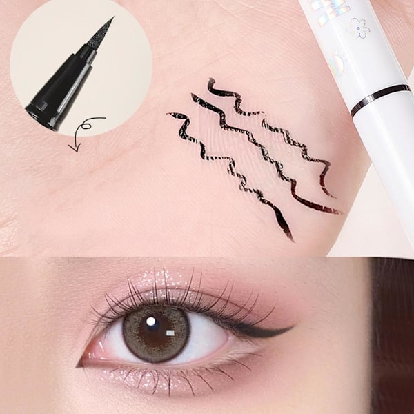 Färgglad flytande eyelinerpenna, vattentät, långvarig, matt eyeliner P I9I3 01 # Sweet Cool Black 1.5g
