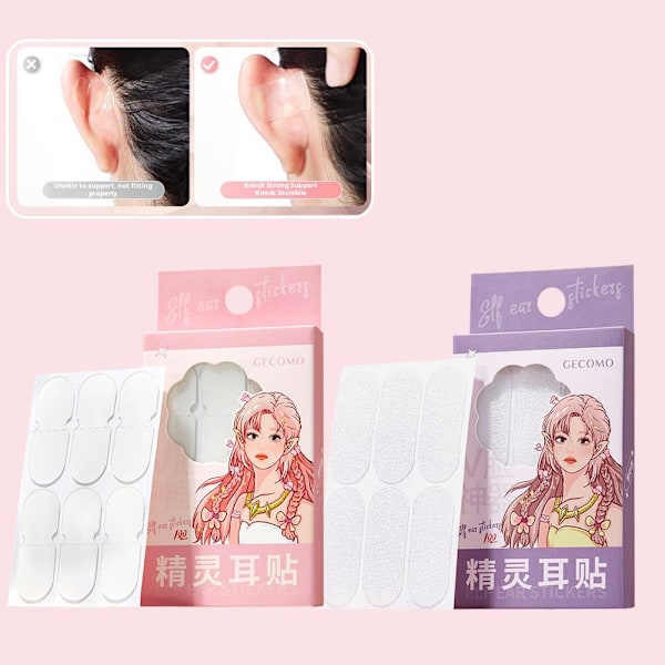 Elf Öra Patch Artefakt Elf Öra Förminskande Ansikte Små Stående Öron 1 # transparent style 18pcs
