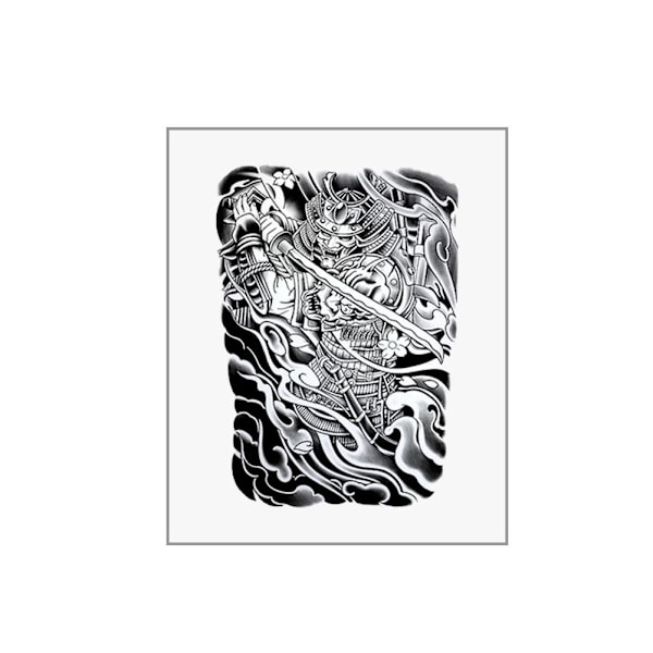 Japanska Tatuering Dekaler Vattentäta Blomma Arm Tatuering Dekaler Traditionella Tatuering Dekaler style 11 1pcs