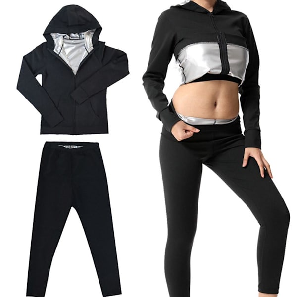 Bastuoverall för kvinnor, svettdräkt, formande korsett, ångdräkt B5C7 XXL 1set