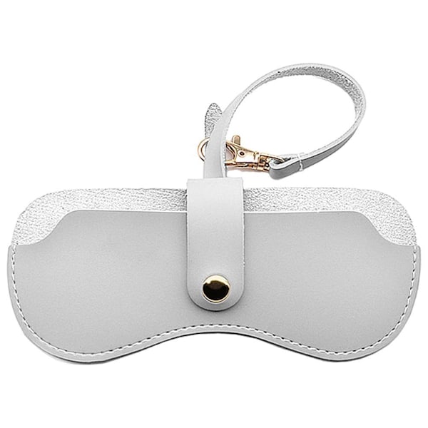 Glasögonväska Enkel Bärbar Extern Läder Glasögonväska Praktisk white One-size