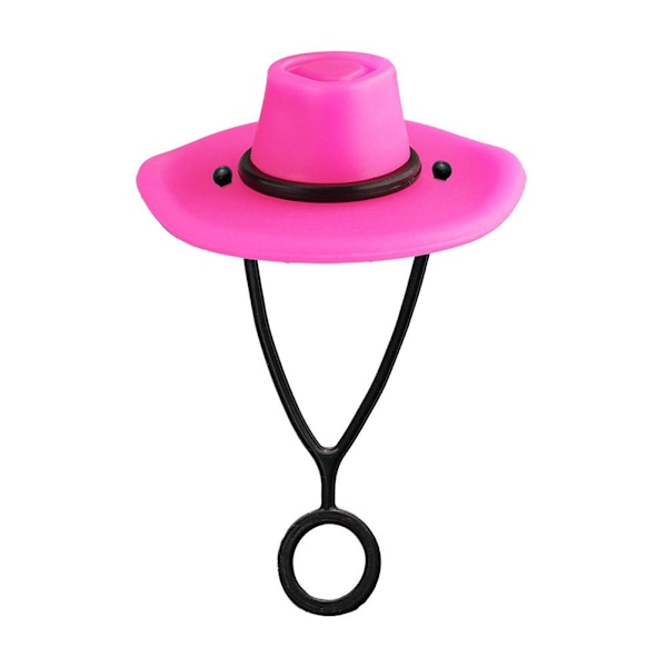 Sugrörsskydd, Silikonsugrörstopp, Silikon Cowboyhatt Sugrör brown one-size
