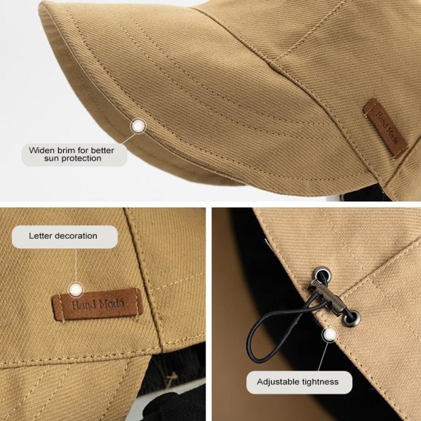 UV-skyddshatt utan smink| khaki one size