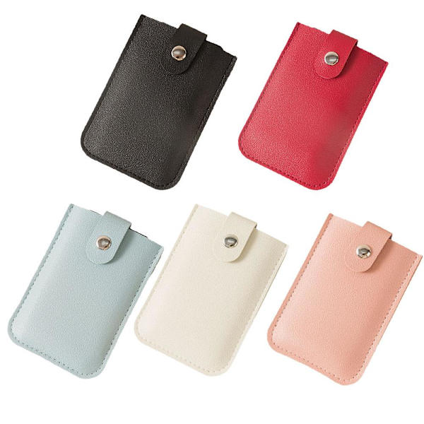1x Multi-kortplatser Liten Damgåva PU Läder Kreditkorthållare NUK- pink one-size