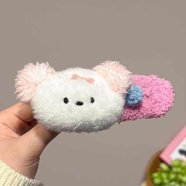 Plysch Pudding Hund Söt Ankungeklämma C6D7 Pink One size