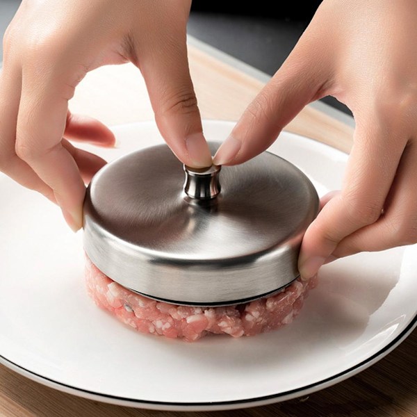 Rostfri Non-stick Burger Press Hamburger Patty Maker Kit S one-size
