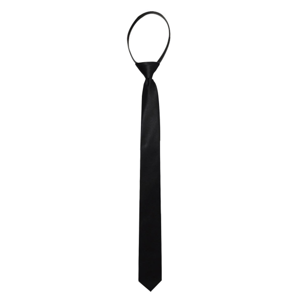 Zipper Tie Black One-pull smal version av den brittiska trenden Fo blackB 48*8cm