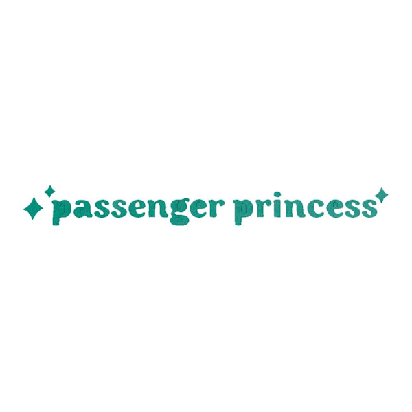 2 st Passagerprinsessa Bilstickers, Passagerprinsessa Bilspegel White 10CM*2CM 2pcs