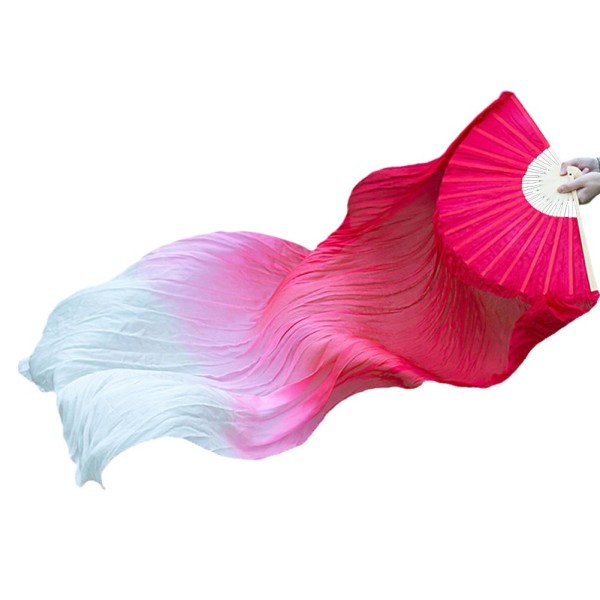 Gradient Dubbelsidig satin Dans Fan Craft - 150 cm Längd för W gradient one size