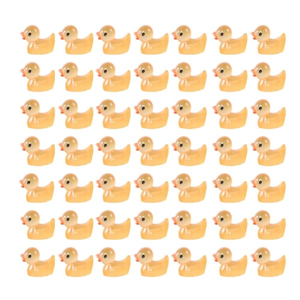 50 st Mini Anka Lys I Mörkret Mini Resin Figur Miniatyr Sce purple 50pcs