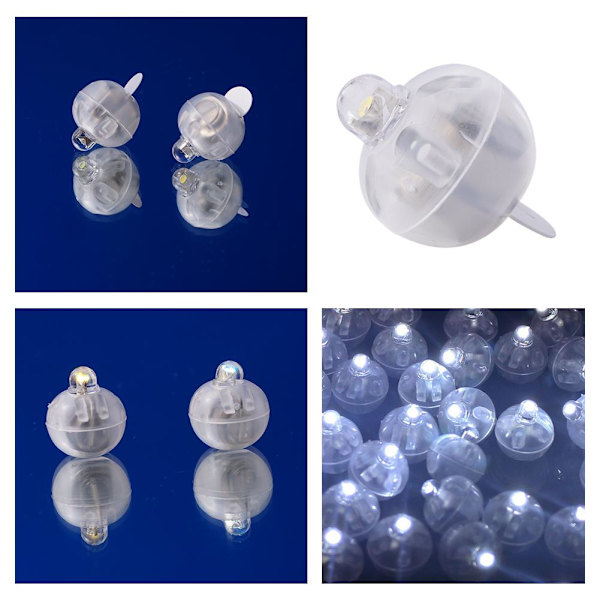 5/10/20x individuellt LED-ljus, Tiny-Trådlöst-Batteri, Craft-Cake, C white One-size 20pcs