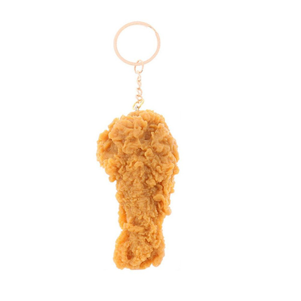 Kycklingnugget-nyckelring - Skämt Rolig Nyckelring Födelsedagspresent Chicken nuggets One-size