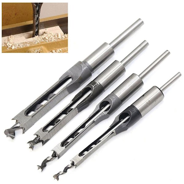 För träbearbetning Fyrkantigt hål Borr Minska Arbetskraft Borrning Lot D7 J2T3 B1Y4 10mm 1pcs