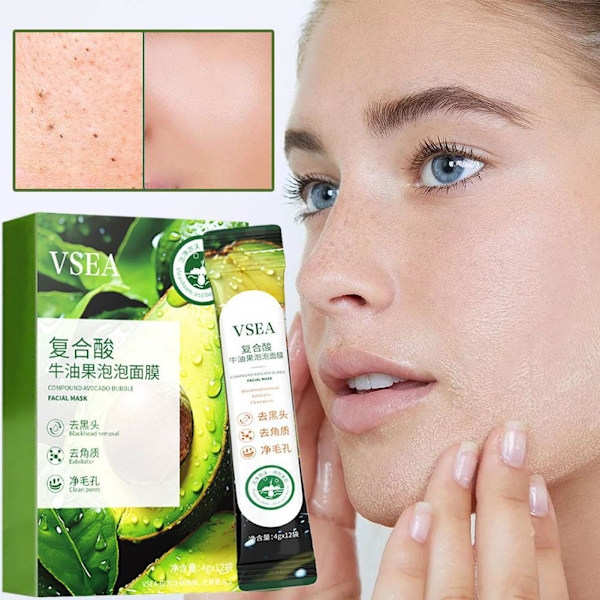 1 låda Avokado Bubble Rengörande LermaskAU Z2P6