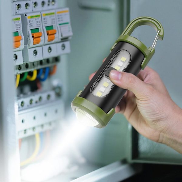 Mini LED Ficklampa Multifunktionell Nyckelringslampa Nattlig Nödvändig Midjehängande Nyckelring S5k9
