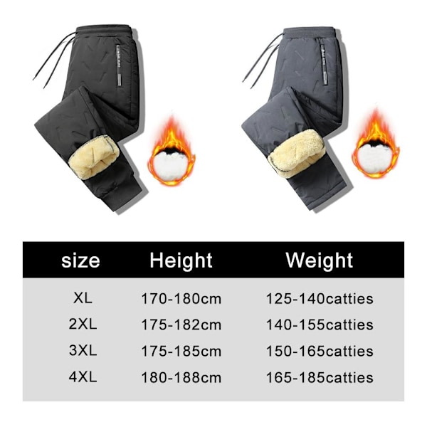 Vinter Cashmere Tjocka Varma Mjukisbyxor för Män Mode Joggingbyxor L F7T2 C 4XL