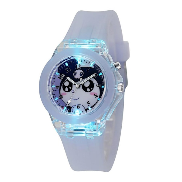 Söt Tecknad Barn Lysande Klocka Jelly Melody Led Quartz Klocka Gåvor Elementär Silikon Flickor Z7e2 Purple One size