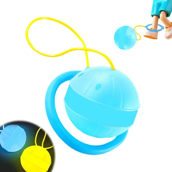 Lysande studsboll, fotledshoppleksak med studsboll, Lumino Yellow 1pcs
