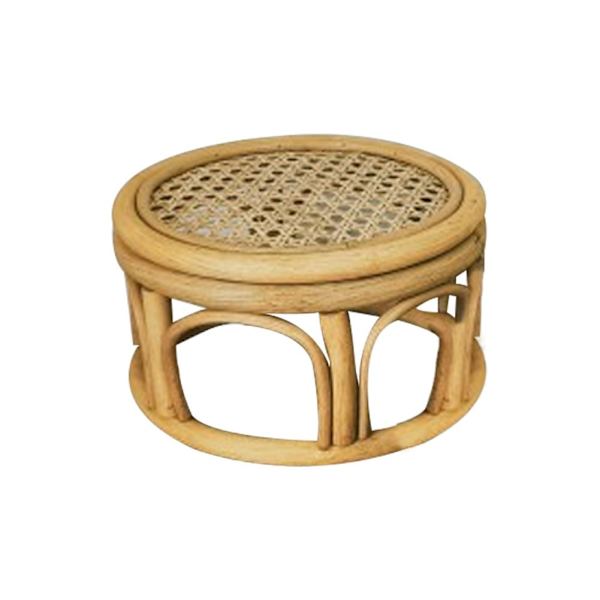 RJSQAQE Rattan Plant Stands, Liten Boho Rattan Wicker Rund Riser RattanS S