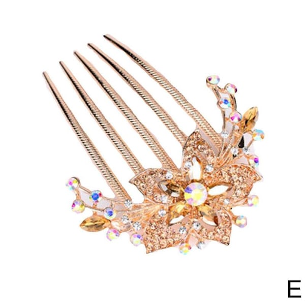 Elegant Dam Rhinestone Inlagd Blomma Hårkam Hårnål Huvudbonad Hot C5 J4 J5O8 null E