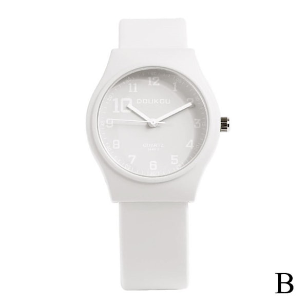 Mångsidig koreansk fruktosstudentklocka med enkel design 5R3W White One size