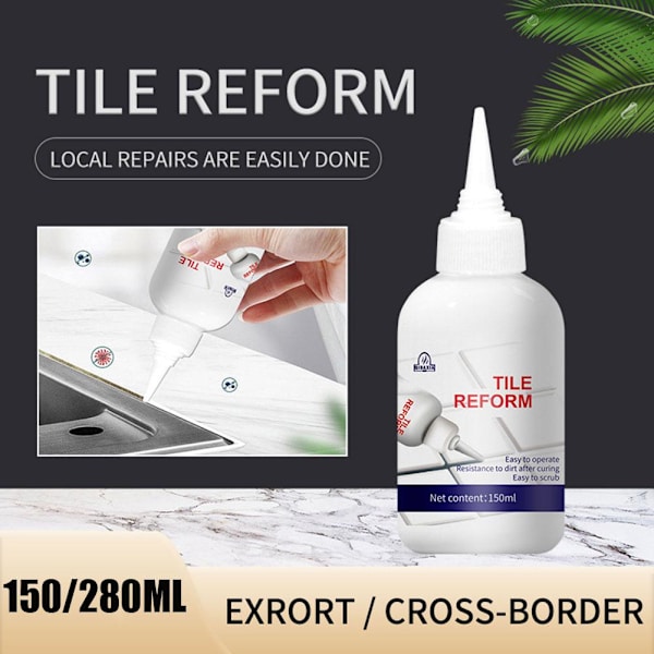 150/280ml Vattentät Kakelfog Reparationsfyllning, Fogmassa .ne Kakelplattor M1X4 whiteB 280ml