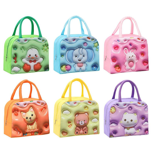Picknickväska för utomhusbruk, handhållen Bento-väska, isolerad väska, lunchlåda, förvaringsväska med lunchväska U1w0 Pink 1pcs