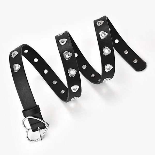 Kreativt hjärtformat hålbälte för kvinnor, urholkat, mångsidigt L White 1pcs