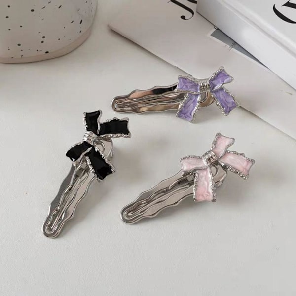 Hårnål Metall Rosett Personlig Design Lätt Lyx Hår D2E0 Tillbehör S5 N5K2 Pink One size