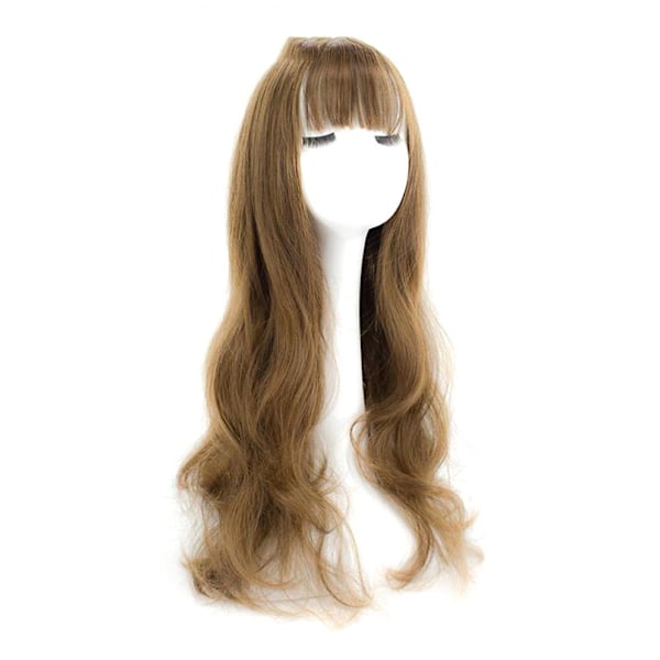 70 cm Lång Lockigt Hår Peruk med Luftlugg Kvinna Vågig Naturlig Fluff D 1pcs