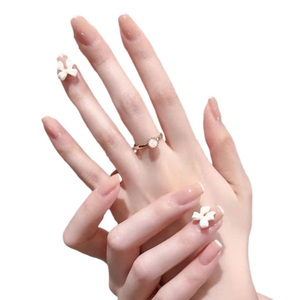 24st Fake Nails Set med lim Långa naglar Skönhet DIY Nail Art Ar 2 one-size