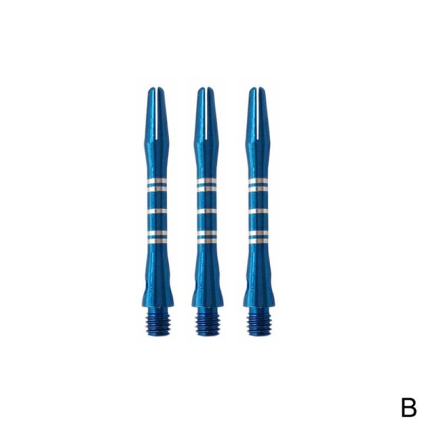 3st/ Set Aluminiumlegering Dart Skaft graverad pil Lång stång stan blue null