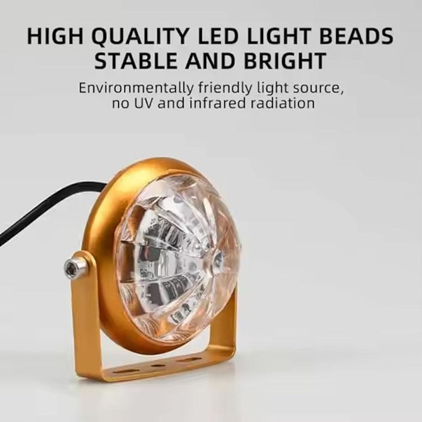 Nya Färgglada Blinkande Motorcykel Elektrisk Lastbil Chassilampor LED-lampor D3K9 W3N6 Yellow One size
