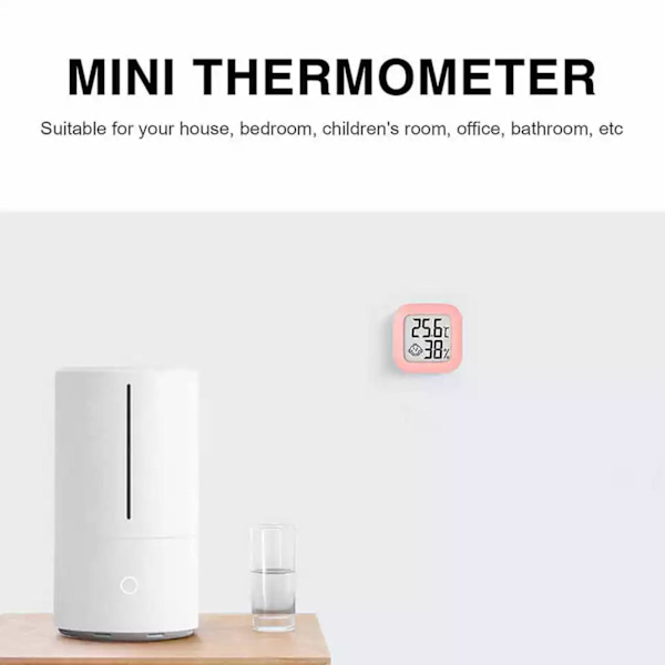 Luftfuktighetsmätare, stor LCD-skärm Hygrometer för inomhusbruk, R white One-size