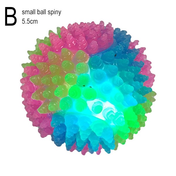 Ljus hundbollar blinkande elastisk boll lyser i mörkret interaktiv large ball glossy 7cm
