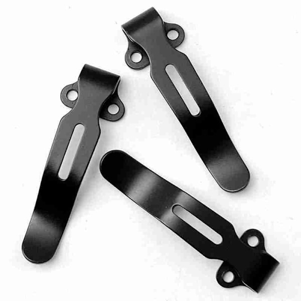 Rostfritt stål djup bärfickclips bärbar midjebaks klämma black One-size