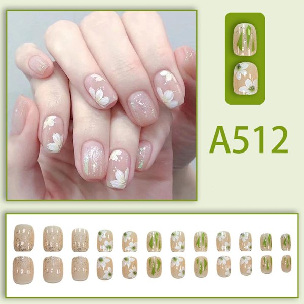 Finger Nails Bling Akryl Full Nail För Dagliga Naglar GXJ Life 6 set