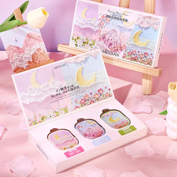 3 st/set SolidPerfume Portabel Långvarig Doft Balm Deodo