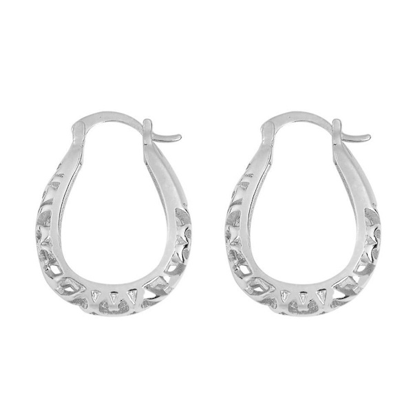 Håliga blomformade U-formade örhängen C3L6 B2S0 V6F5 E9U9