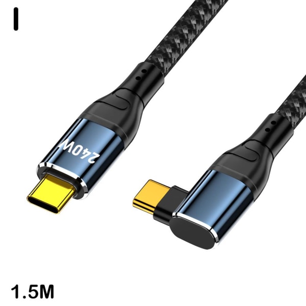 90 graders vinkel USB-C till USB-C-laddarkabel Snabbladdningstyp Side bend 1.5m
