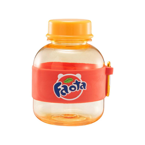 Bärbar mini-plastvattenkopp förseglad Creative Portable Cute St red 330ML