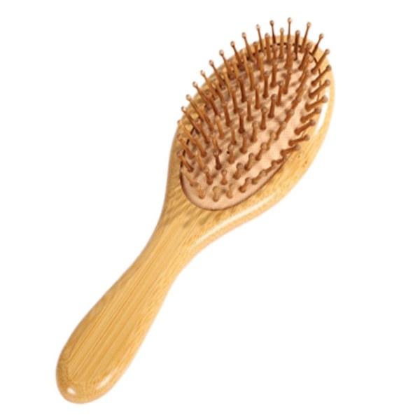 Gummikudde Kam Naturlig Bambu Minskar Trycket på Hårbotten Handhållen Ergo E9Y9