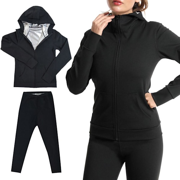 Bastuoverall för kvinnor, svettdräkt, formande korsett, ångdräkt B5C7 M 1set