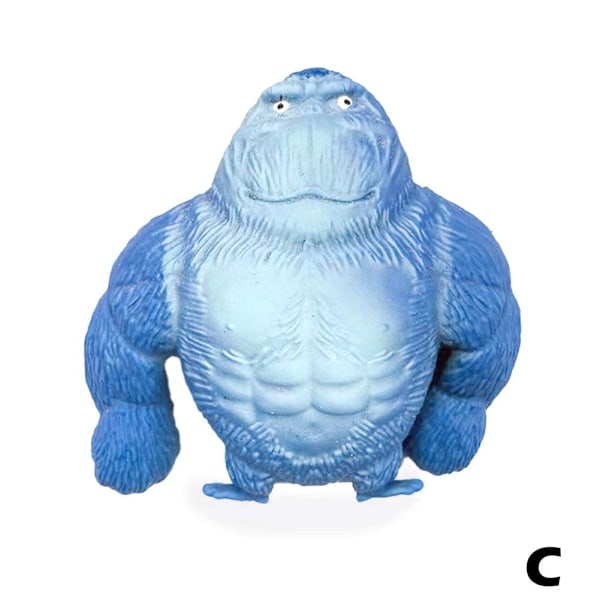 Gorilla Squishy Toys Långsamt stigande TPR Silikonleksaker Stressboll F blue onesize
