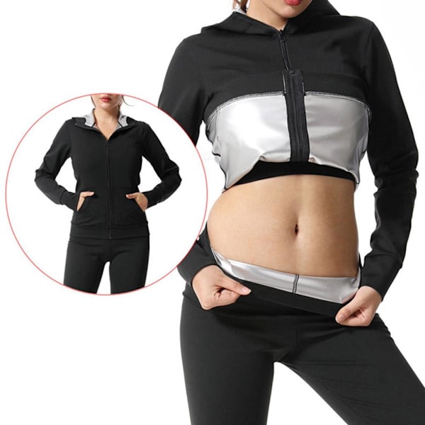 Bastuoverall för kvinnor, svettdräkt, formande korsett, ångdräkt B5C7 XXL 1set
