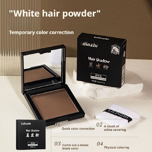 Hårlinjepuder Täcker Hög Panna Naturlig Färgning Hårfärg P coffee color 12g