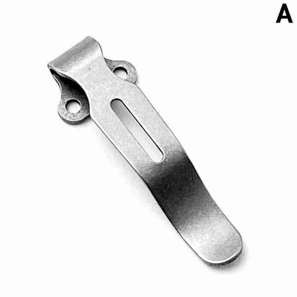 Rostfritt stål djup bärfickclips bärbar midjebaks klämma black One-size